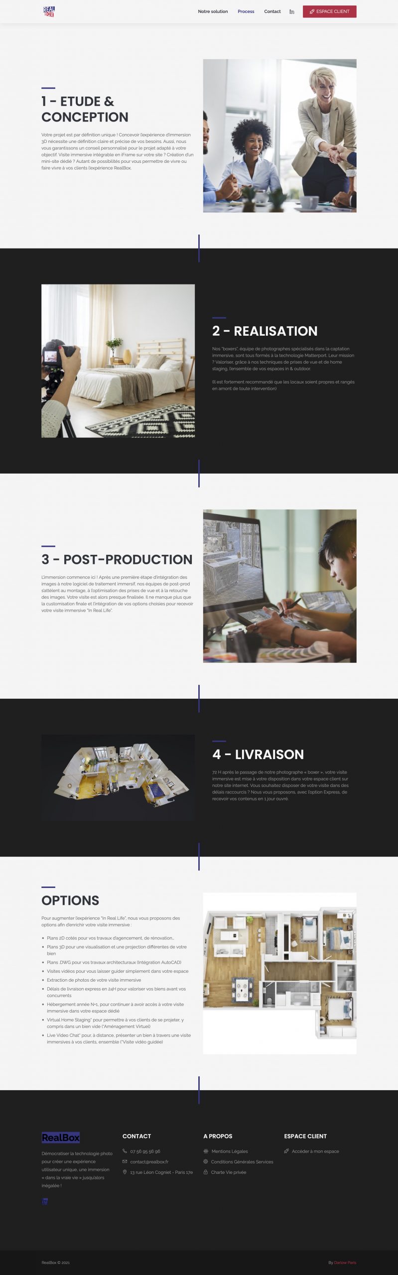SITE VITRINE - REAL BOX - AGENCE CREATION SITE WEB - DARLOW PARIS