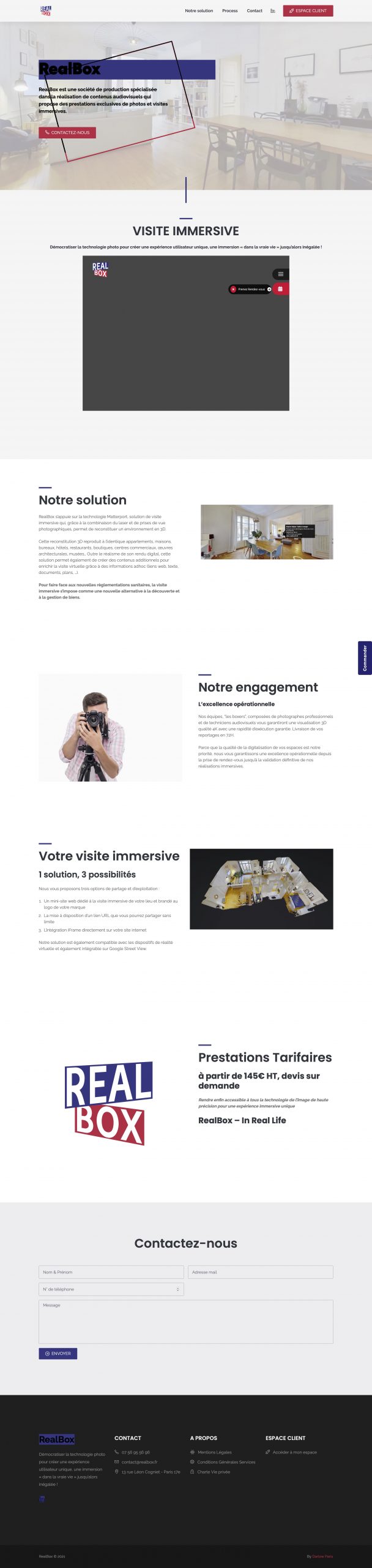 SITE VITRINE - REAL BOX - AGENCE CREATION SITE WEB - DARLOW PARIS