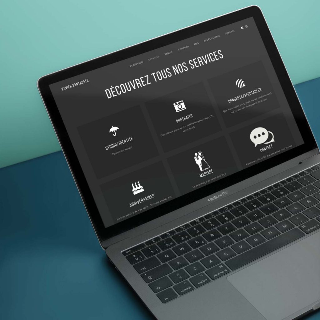 XAVIER SANTAGATA PHOTOGRAPHE - SITE VITRINE WORDPRESS - DARLOW FRANCE