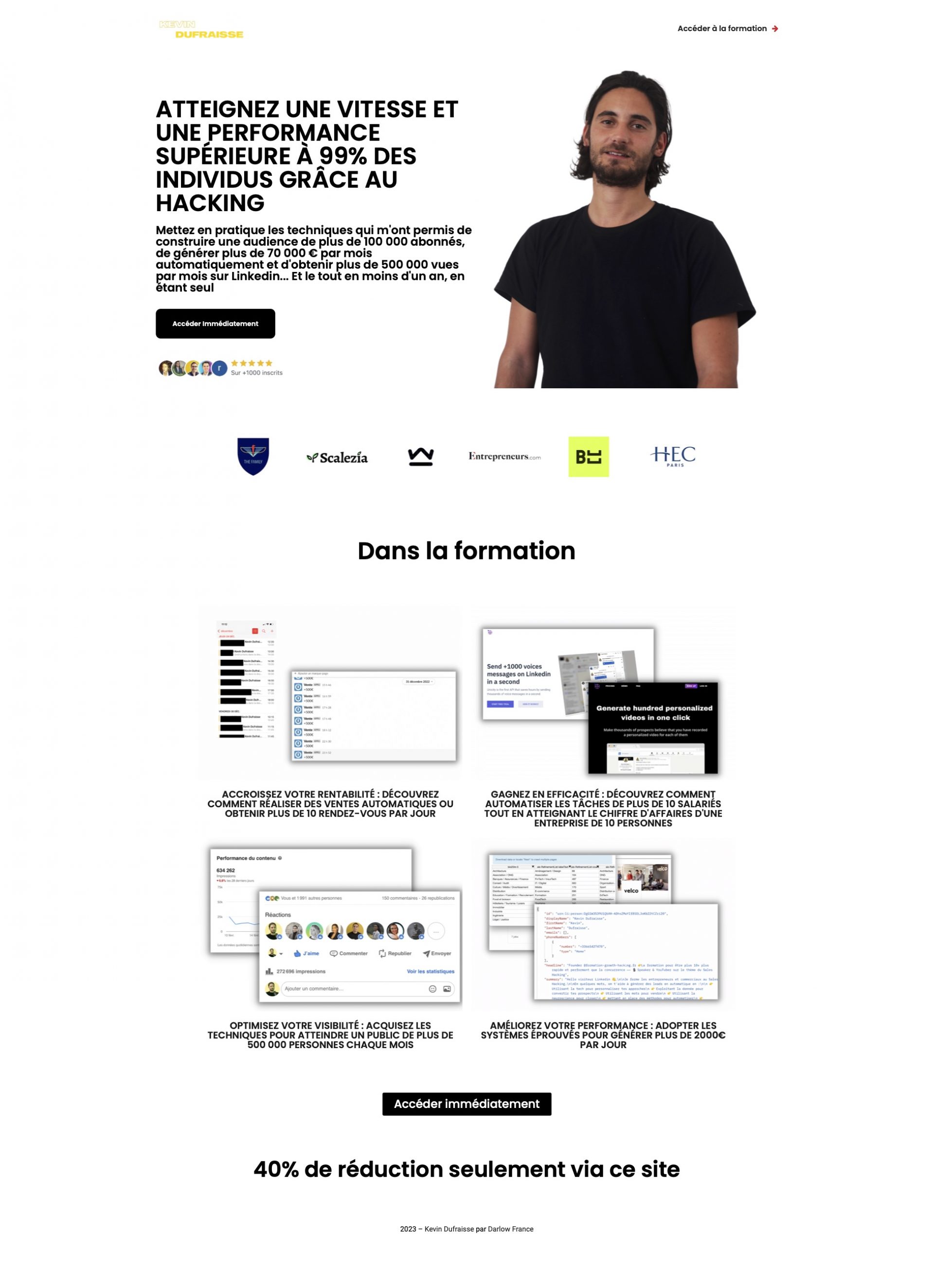 KEVIN DUFRAISSE - SITE VITRINE D'AFFILIATION - DARLOW FRANCE